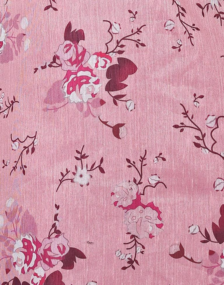 Astounding Pink Coloured Bhagal Puri Silk Digital Printed Casual Wear Lehenga | Leemboodi