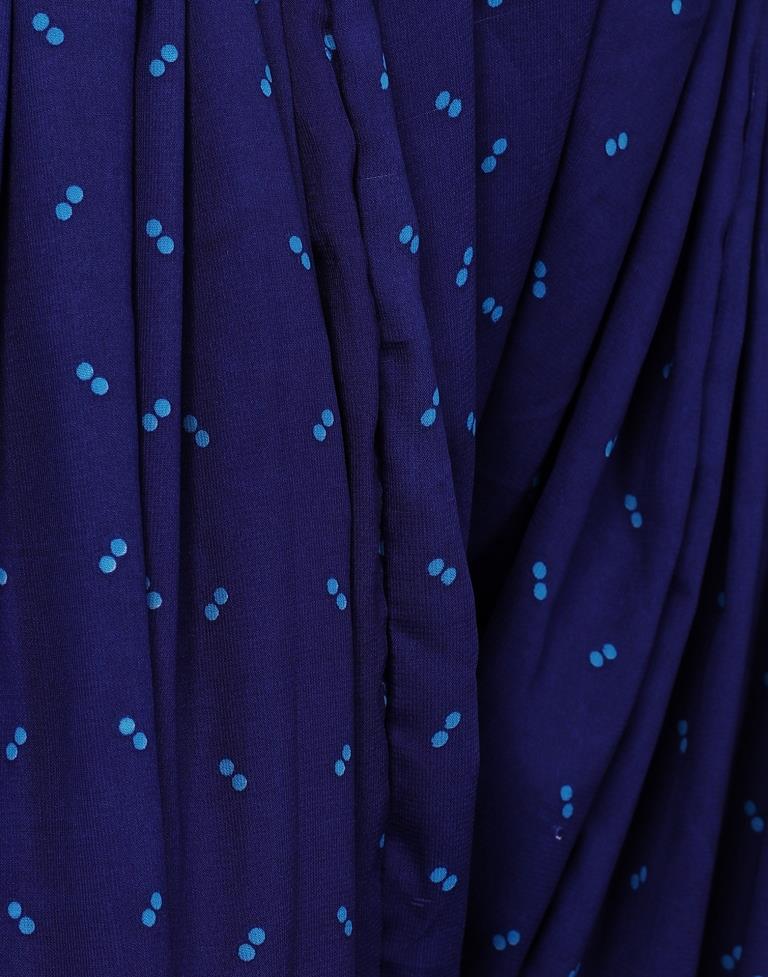 Sky Blue Bandhani Printed Unstitched Salwar Suit | Leemboodi