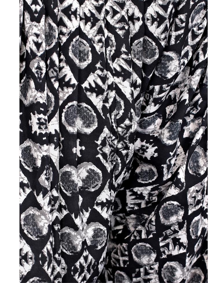 Dark Grey Printed Unstitched Salwar Suit | Leemboodi