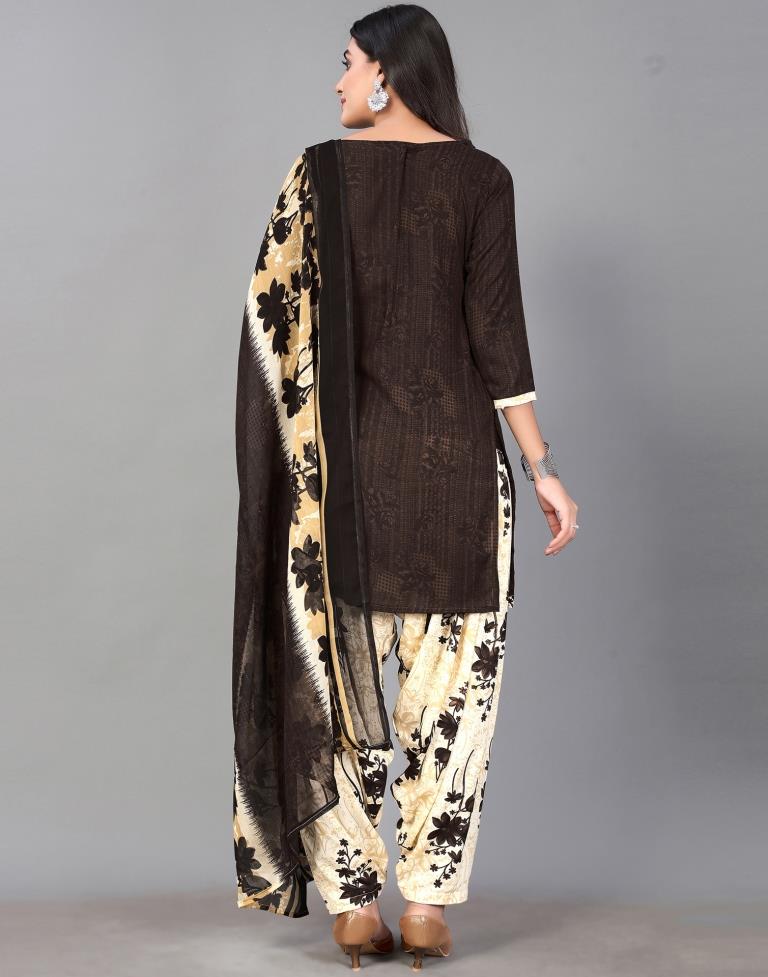 Printed Unstitched Salwar Suit Material | Leemboodi