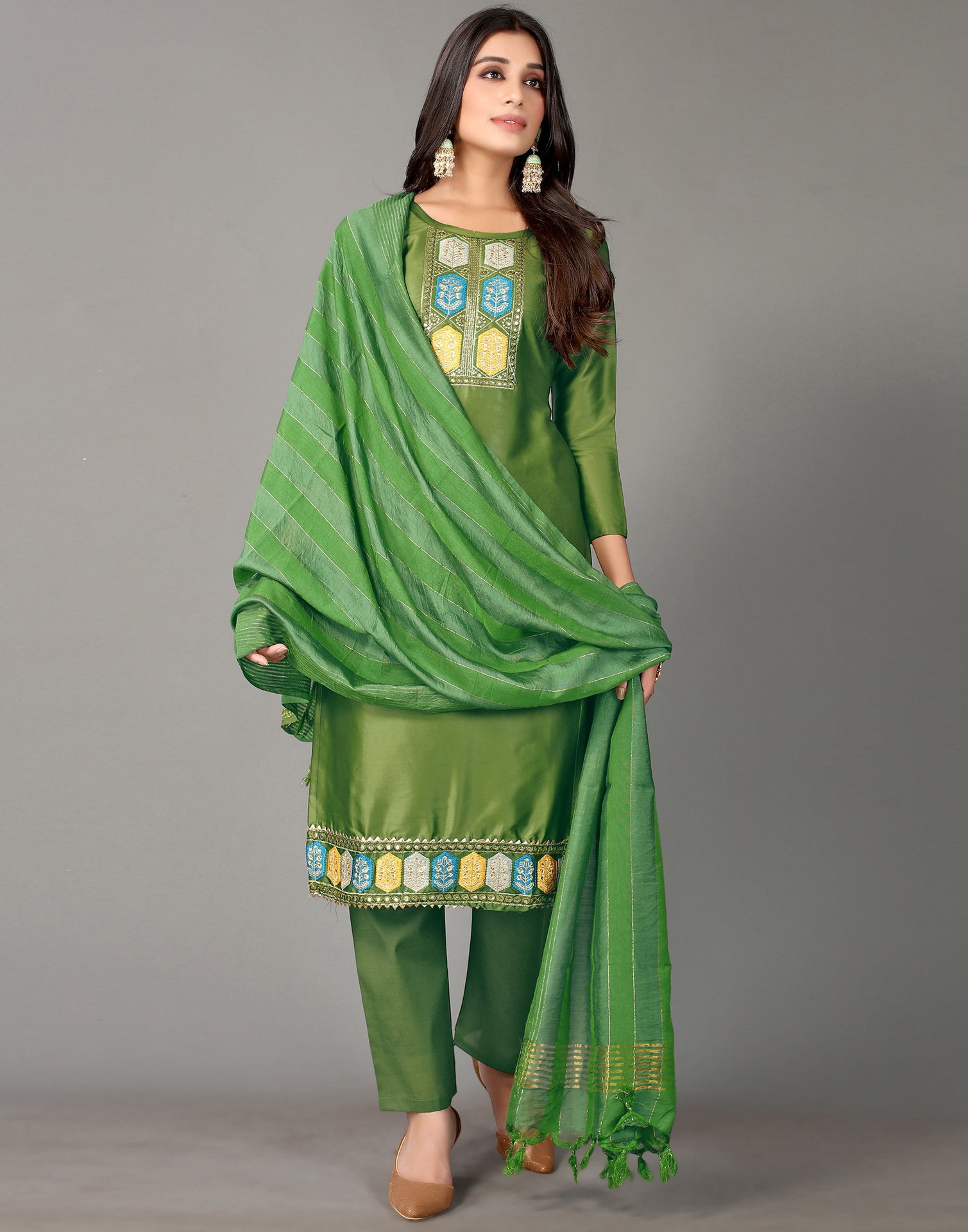 Unstitched silk 2024 salwar suits