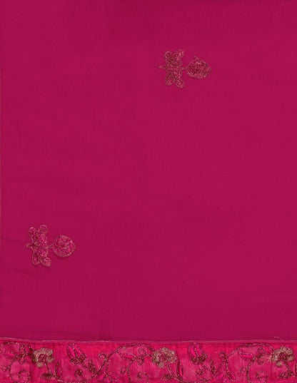 Blooming Pink Coloured Net Emroidery Casual Wear Lehenga | Leemboodi
