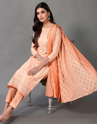 Printed Cotton Unstitched Salwar Suit Material | Leemboodi