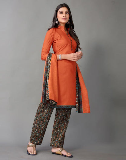 Printed Cotton Unstitched Salwar Suit Material | Leemboodi