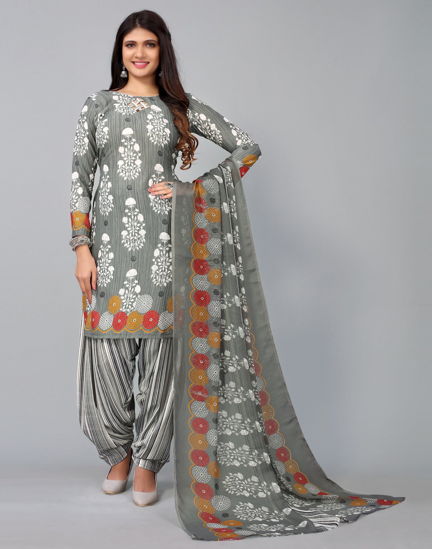 Shop Online Fancy Fabric Designer Patiala Suit in Mustard : 173775 -  Punjabi Suits