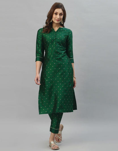 Bottal Green Kurti With Pant And Dupatta | Leemboodi