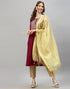 Maroon Kurti With Pant And Dupatta | Leemboodi