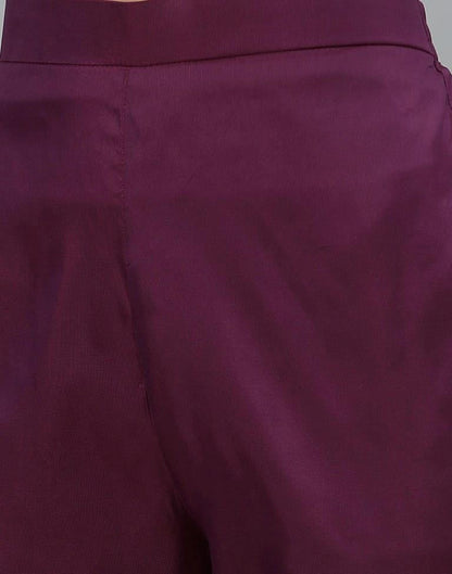 Magenta Kurti With Pant And Dupatta | Leemboodi