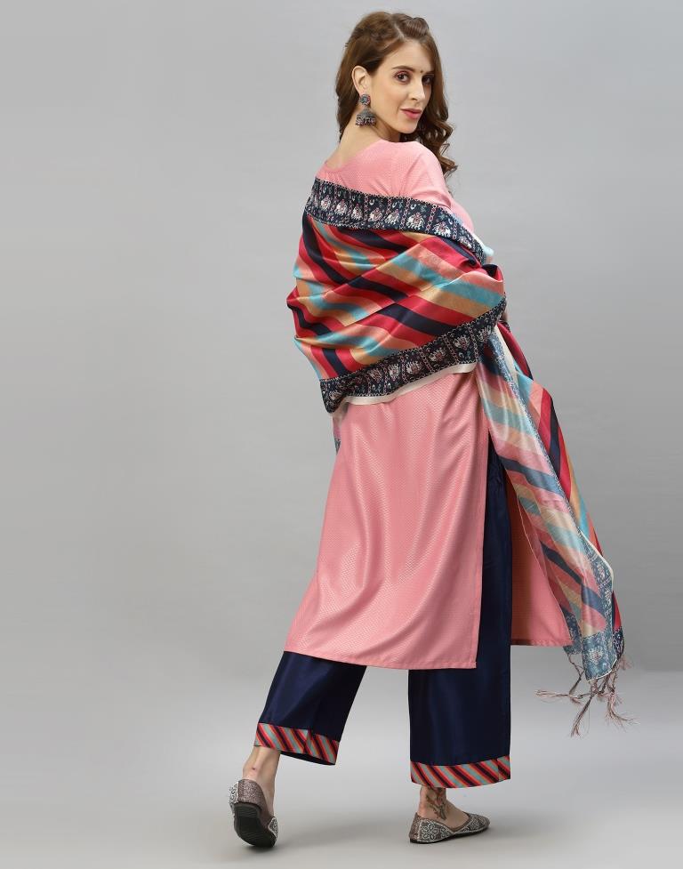 Pink Kurti With Pant And Dupatta | Leemboodi