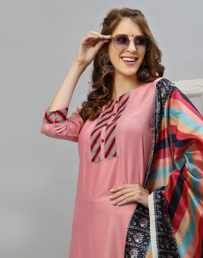 Pink Kurti With Pant And Dupatta | Leemboodi