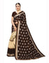 Brown Coloured Silk Foil Printed Casual saree | Leemboodi