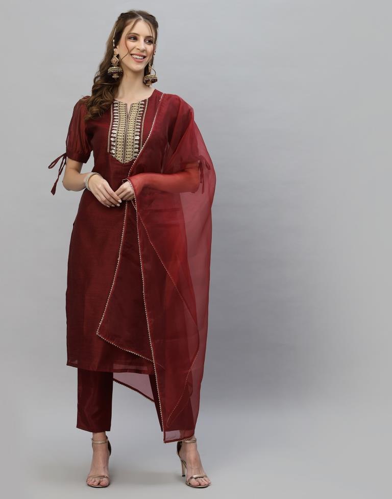 MaroonBlack Shaded Handloom Kurti With Ajrakh Patches  Byhand I Indian  Ethnic Wear Online I Sustainable Fashion I Handmade Clothes