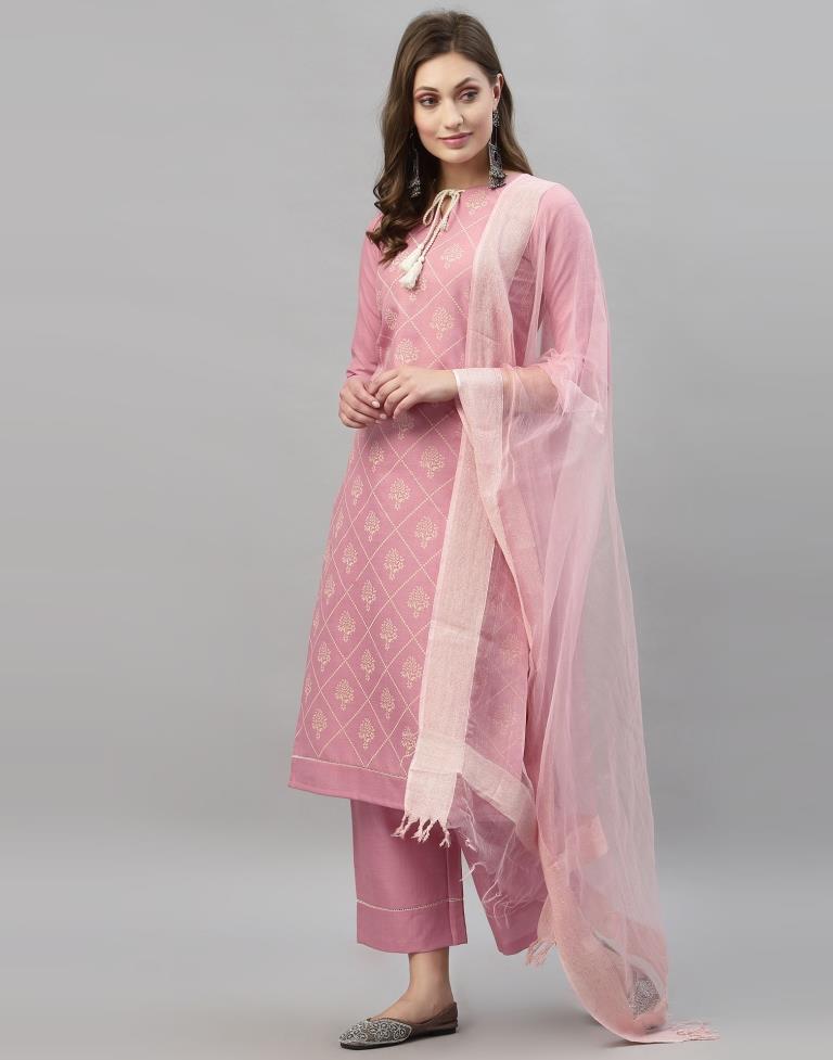Buy Excellent Light Pink Color Function Wear Ready Made Designer Rayon  Printed Hand Work Plazo Kurti
