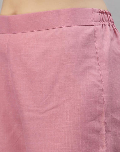 Baby Pink Kurti With Pant And Dupatta | Leemboodi