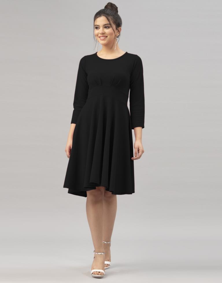 Amazing Black Knitted Dress | Leemboodi