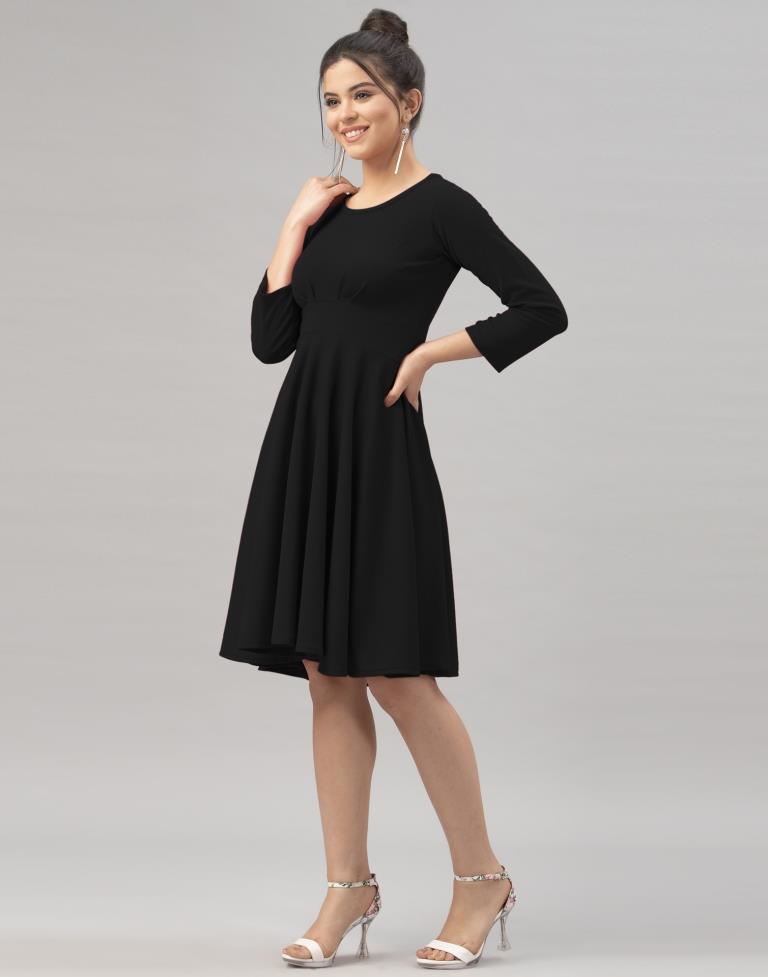 Amazing Black Knitted Dress | Leemboodi