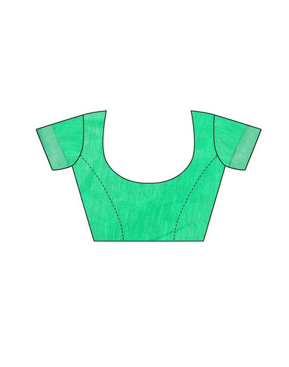 Light Sea Green Coloured Lycra Embellished Partywear saree | Leemboodi
