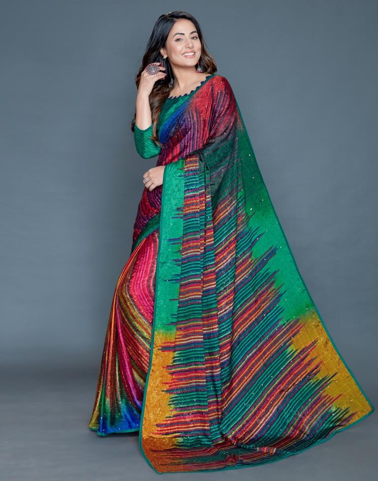 New Branded Multi Colored kanchipuram silk saree | Saree designs, Saree,  Beautiful saree