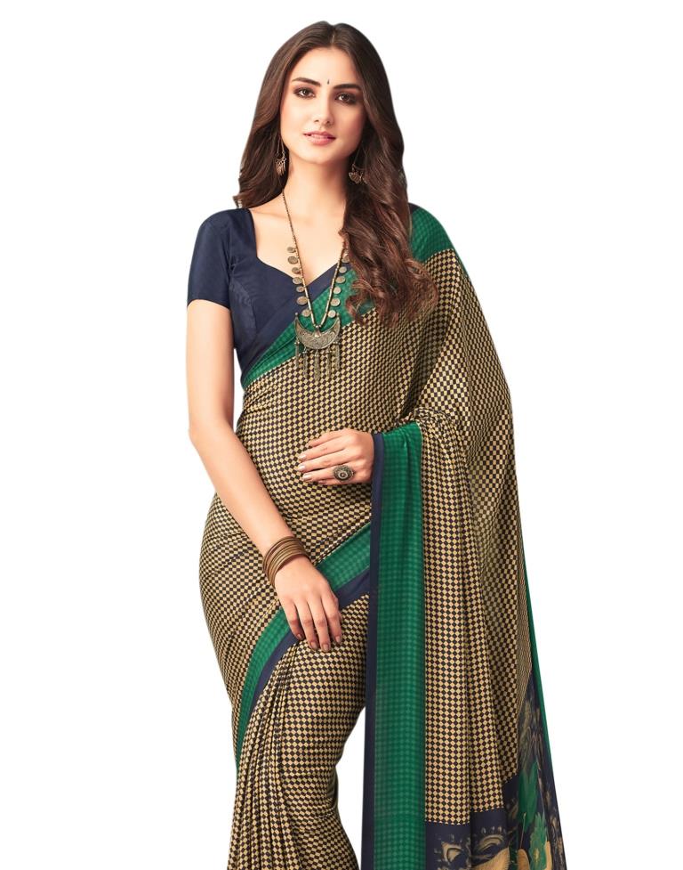 Shop Block Printed Sarees Online | Linen World