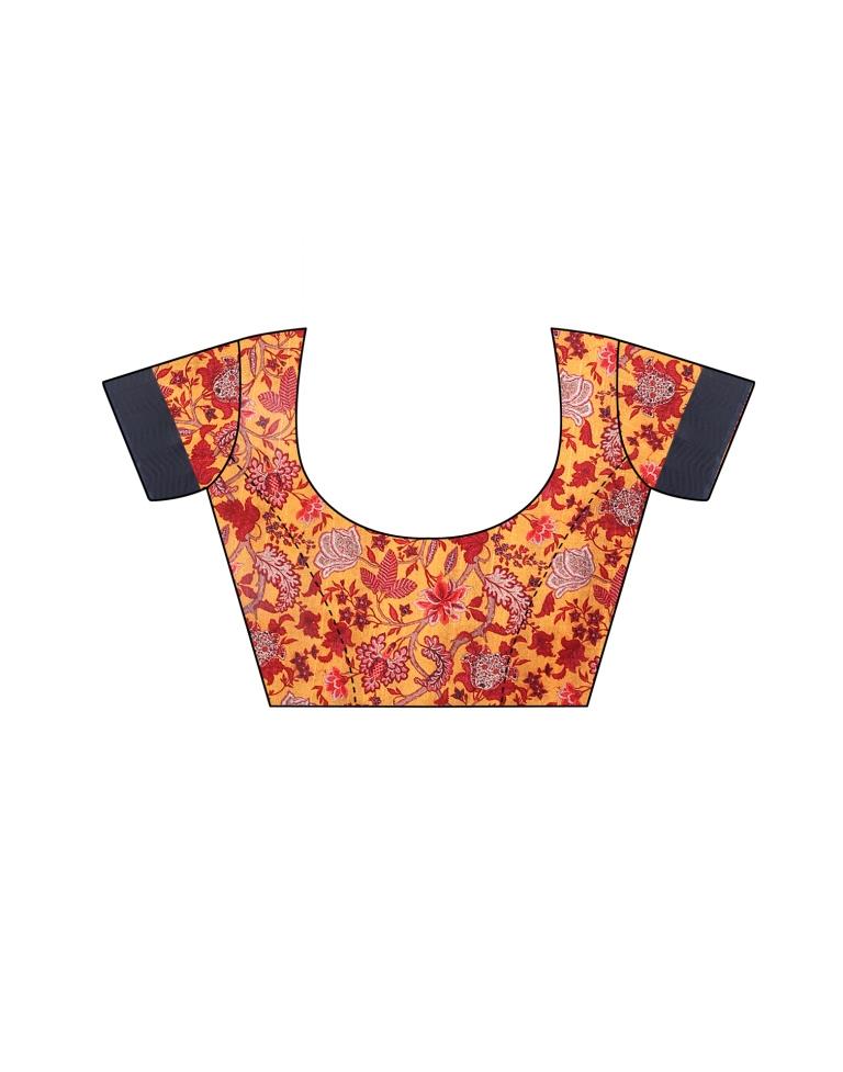Baige Coloured Poly Silk Digital Printed Partywear saree | Leemboodi