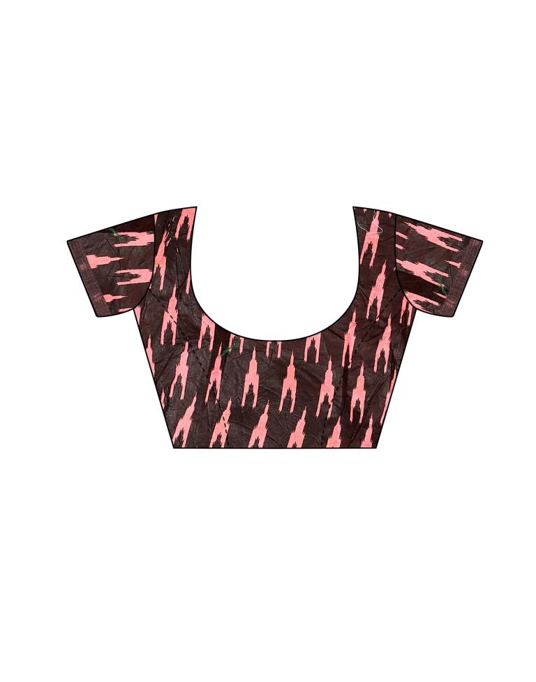 Dark Pink Coloured Cotton Blend Printed Embellished Partywear saree | Leemboodi