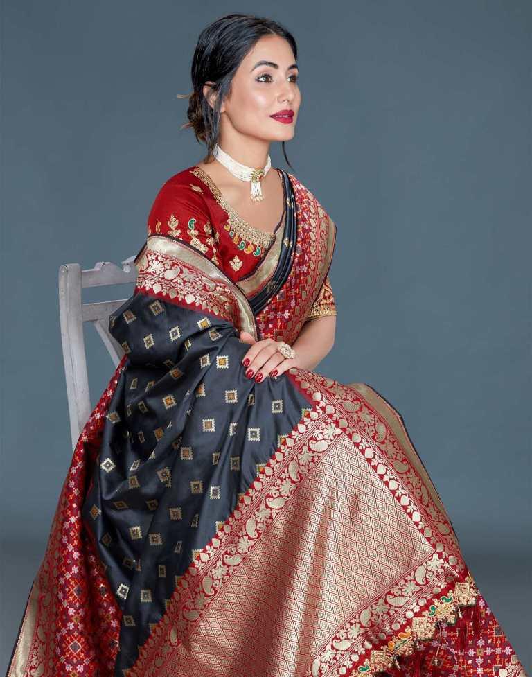 Grey Banarasi Silk saree | Leemboodi