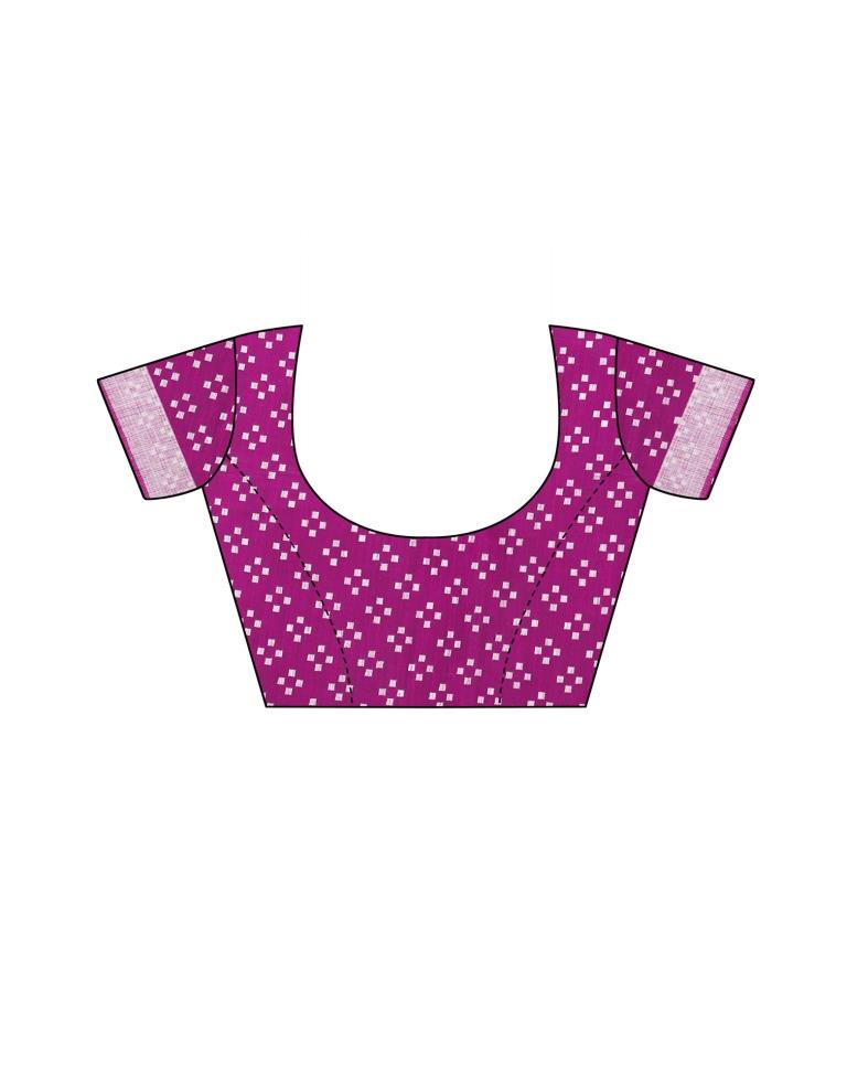 Purple Wine Coloured Poly Cotton Printed Casual saree | Leemboodi