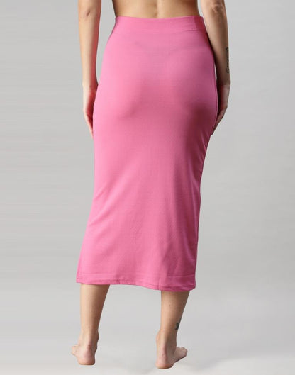 Pink Coloured Lycra Solid Saree Shapewear | Leemboodi