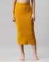 Mustard Yellow Coloured Lycra Solid Saree Shapewear | Leemboodi