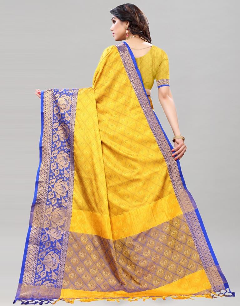 Fab Yellow Silk Saree | Leemboodi