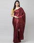 Maroon Coloured Satin Silk Plain Casual saree | Leemboodi