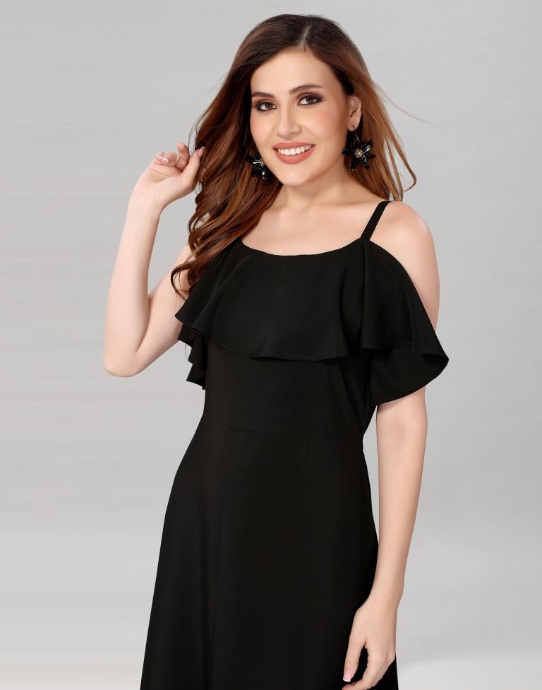 Exclusive Black Slit Dress | Leemboodi