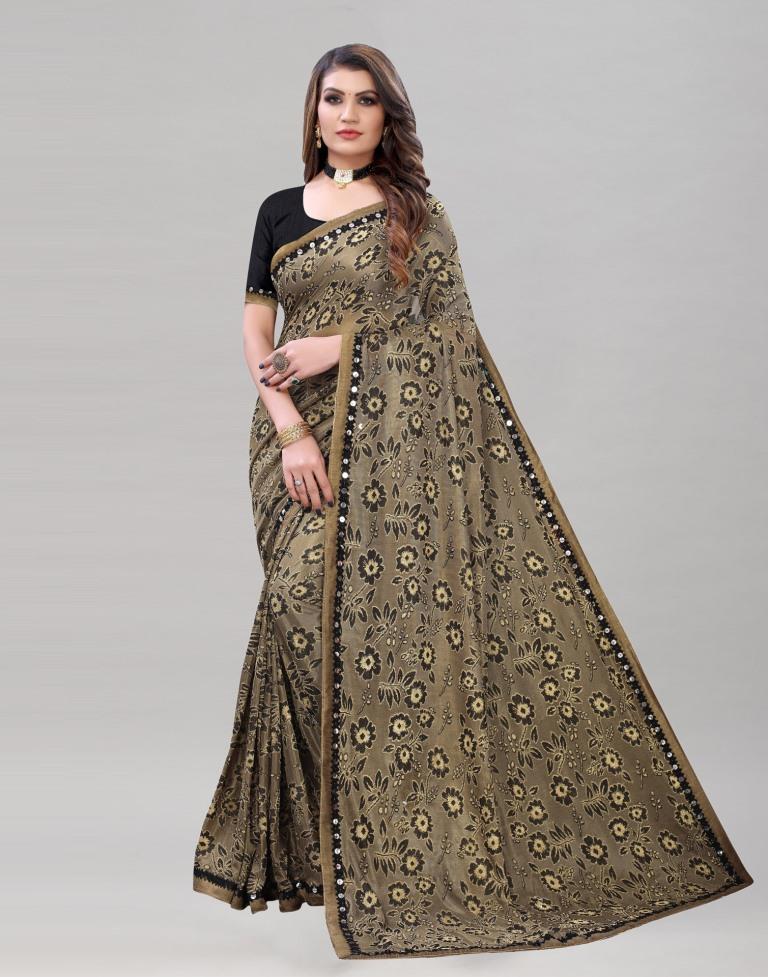 Graceful Peanut Brown Saree | Leemboodi