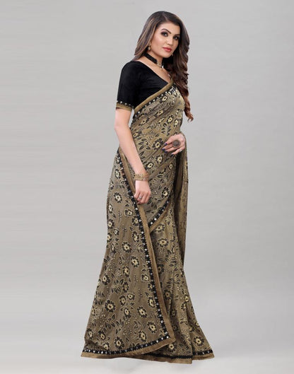 Graceful Peanut Brown Saree | Leemboodi