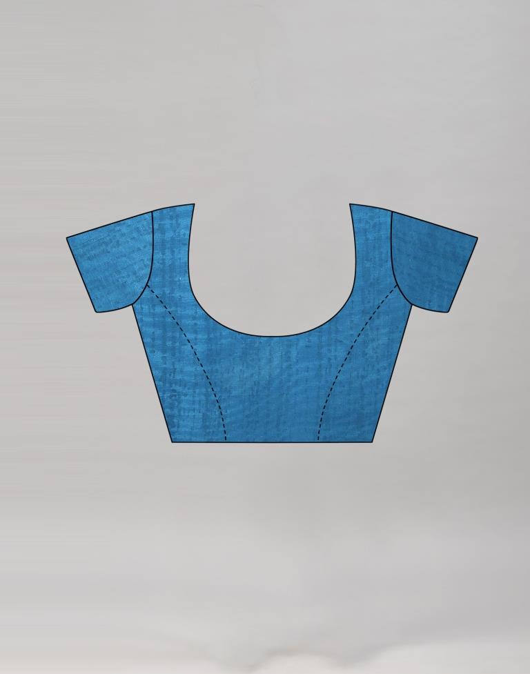 Fab Blue Printed Saree | Leemboodi