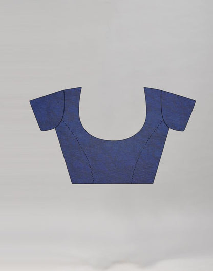 Navy Blue Printed Chiffon Saree | Leemboodi