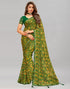 Green Printed Chiffon Saree | Leemboodi