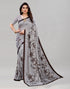 Grey Silk Floral Printed Saree | Leemboodi