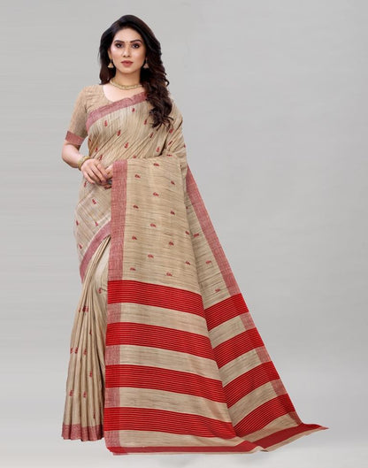 Enigmatic Brown Embroidered Silk Saree | Leemboodi