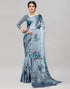 Gorgeous Grey Silk Printed Saree | Leemboodi