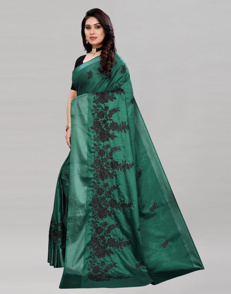 Stupendous Green Silk Saree | Leemboodi