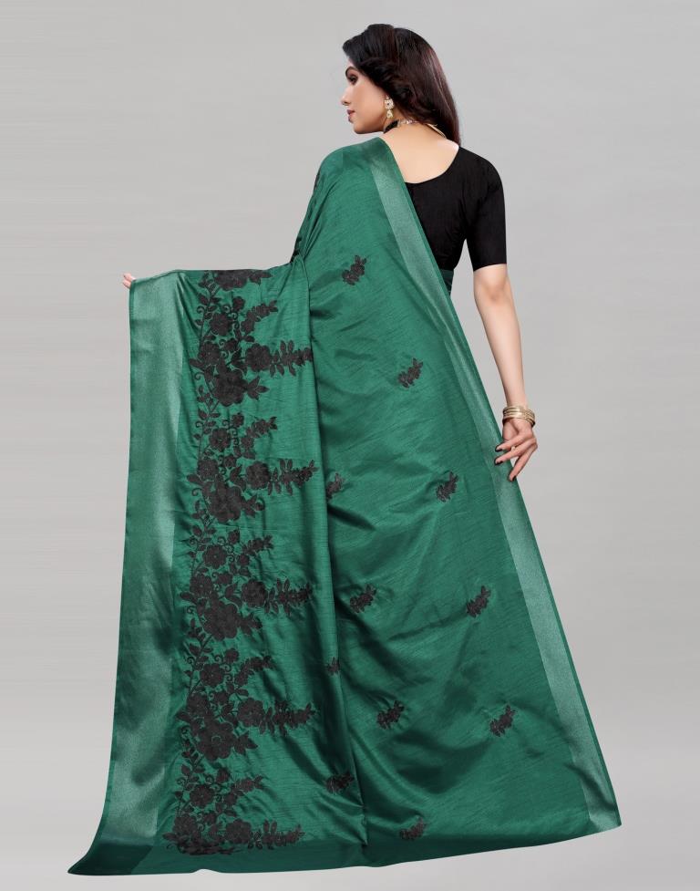 Stupendous Green Silk Saree | Leemboodi