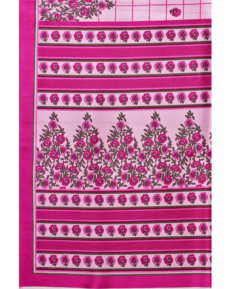Charming Pink Printed Silk Saree | Leemboodi