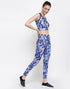 Blue Coloured Printed Lycra Sportswear | Leemboodi