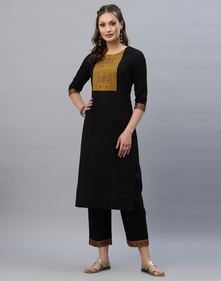 Black Kurti with stall combination dress for 2019 - YouTube