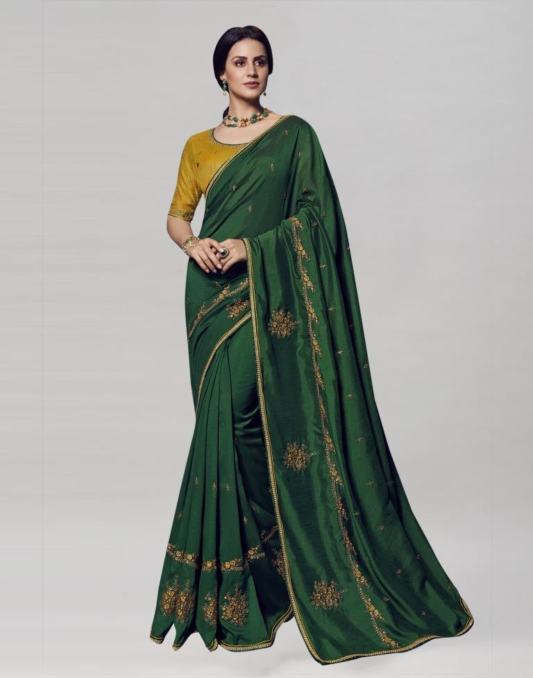 Green Silk Saree | Leemboodi