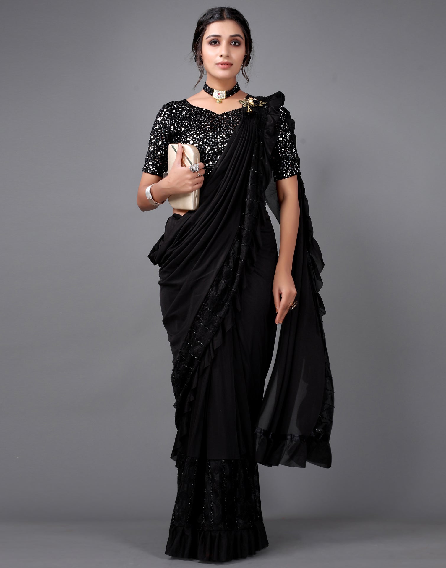 Buy Designer Party Wear Ready to Wear Saree Wholesale