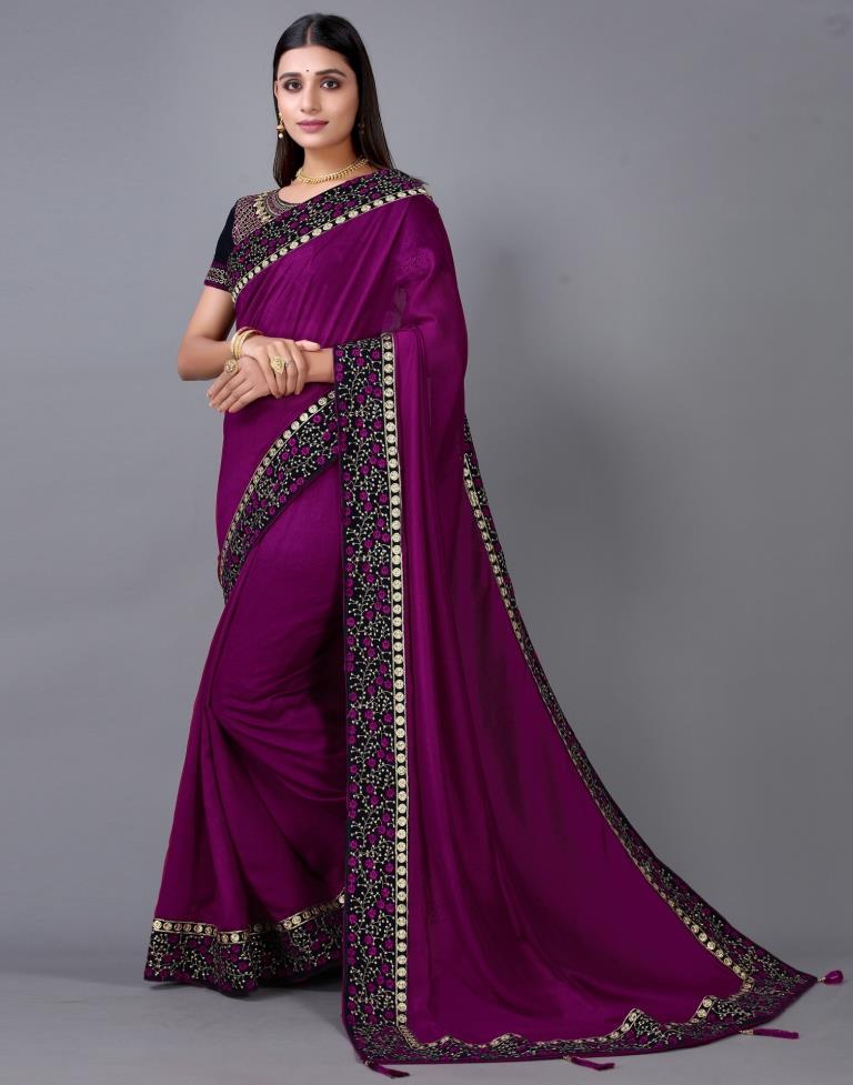 Wine Silk Saree | Leemboodi