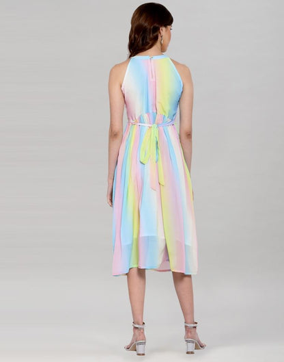 Multicolour Digital Print Dress | Leemboodi