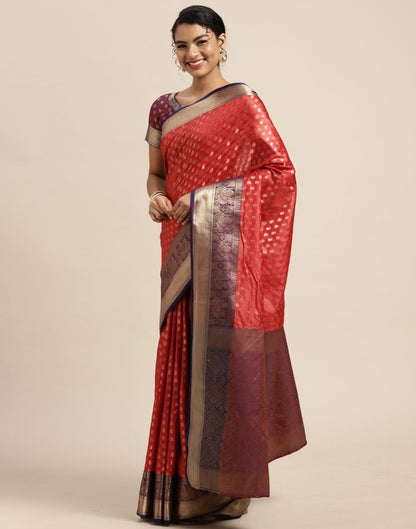 Red Silk Saree | Leemboodi